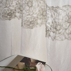 floral pattern sheer curtain fabric