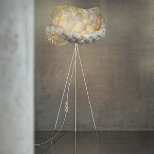 floor-standing lamp / original design / painted steel / paper