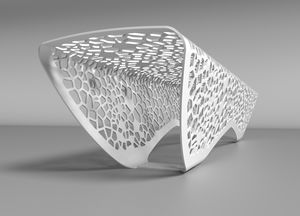 contemporary public bench