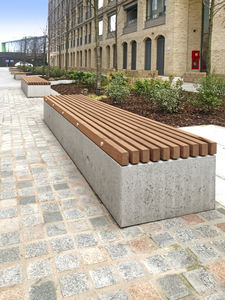 contemporary public bench