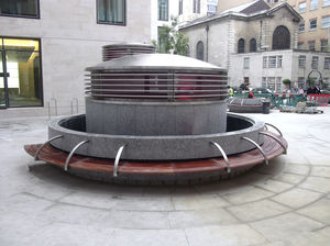 contemporary public bench
