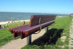 contemporary public bench