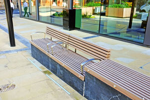 contemporary public bench