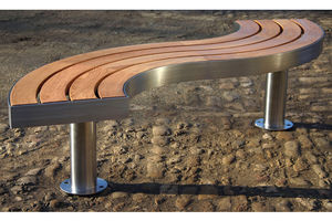 contemporary public bench