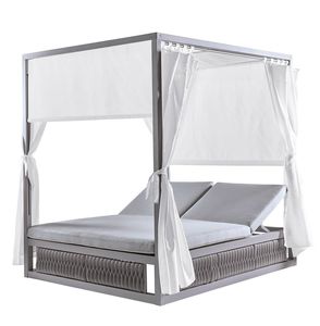 contemporary sun lounger / aluminum / polyester / garden