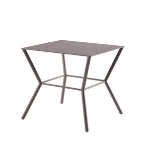 contemporary side table / lacquered aluminum / lacquered aluminum base / square