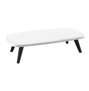 contemporary coffee table / lacquered aluminum / aluminum base / rectangular