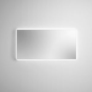 wall-mounted bathroom mirror / LED-illuminated / contemporary / rectangular