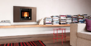 wood-burning fireplace