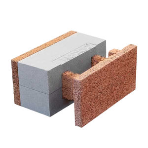 Polystyrene formwork block - HS 38/18+11 - FIXOLITE - cement wood / for ...