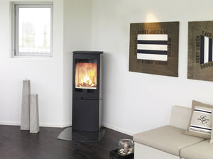 wood heating stove / aluminum / contemporary