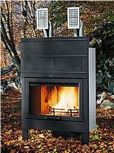 closed wood hearth