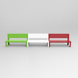 public bench / contemporary / galvanized steel / painted steel