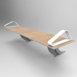 contemporary public bench
