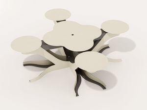 powder-coated steel bench