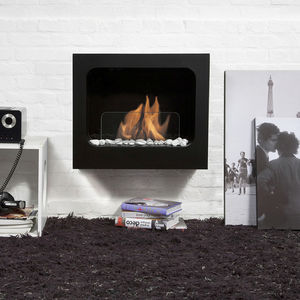 bioethanol fireplace / contemporary / open hearth / wall-mounted