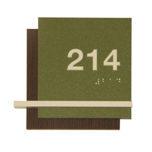 wall-mounted signage plate / plastic