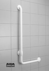 lacquered metal grab bar / L-shaped / wall-mounted / commercial