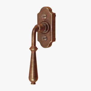 window handle / wrought iron / traditional / gold finish
