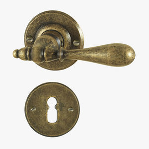 door handle / wrought iron / traditional / gold finish