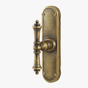 window handle / iron / traditional / gold finish