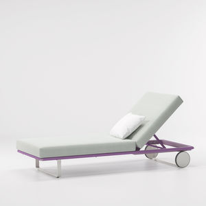 contemporary sun lounger / fabric / aluminum / garden