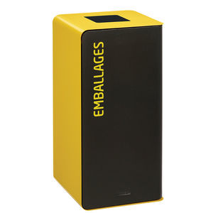 powder-coated steel trash can