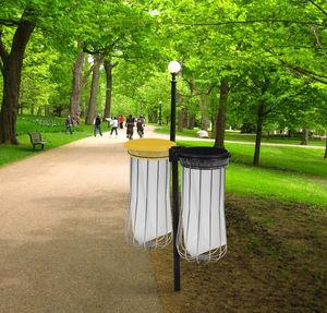 public trash bag holder