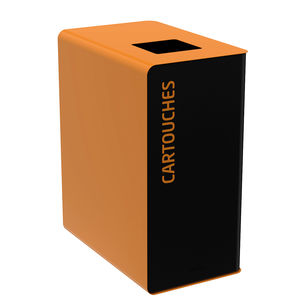 powder-coated steel trash can