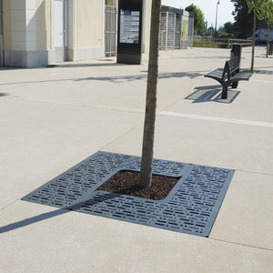 square tree grate / cast aluminum / galvanized steel