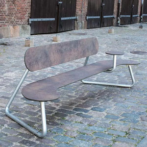 contemporary public bench