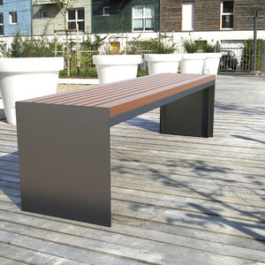 contemporary public bench