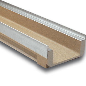 parking lot drainage channel / polymer concrete / galvanized steel / with grating