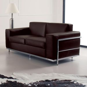 contemporary sofa / fabric / leather / 2-person