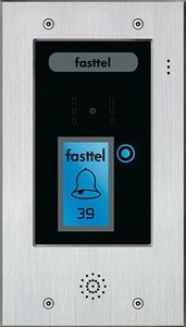 wireless audio door intercom / for access control / black / aluminum