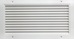 anodized aluminum ventilation grill / sheet steel / rectangular / for air supply and exhaust