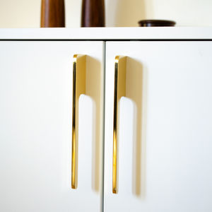 polished brass furniture handle