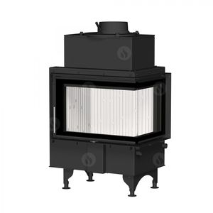 Corner fireplace insert - ANGLE R/L 2G L - ROMOTOP - wood-burning