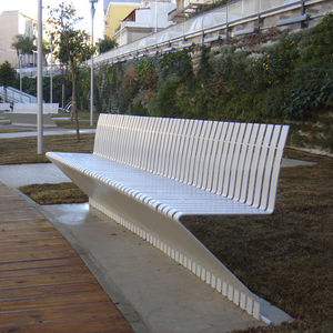 contemporary public bench