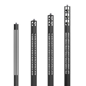 contemporary light column / aluminum / extruded aluminum / tempered glass