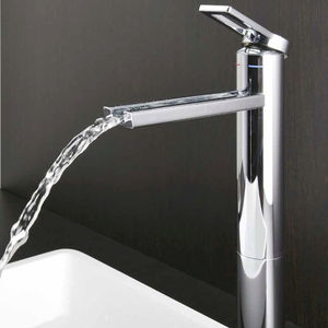 washbasin mixer tap / chromed metal / bathroom / 1-hole