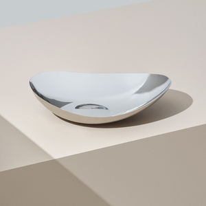 polished stainless steel bowl