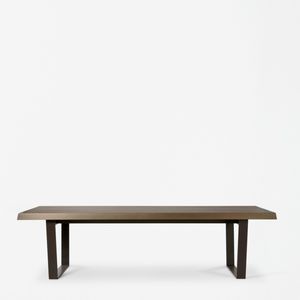 contemporary table / painted metal / painted metal base / rectangular