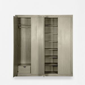contemporary wardrobe / wooden / with swing doors