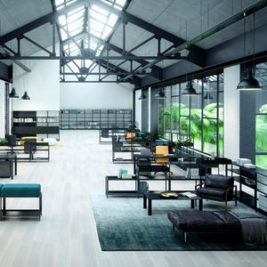 modular shelf / contemporary / metal / for offices