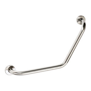 polished stainless steel grab bar