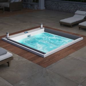 built-in hot tub