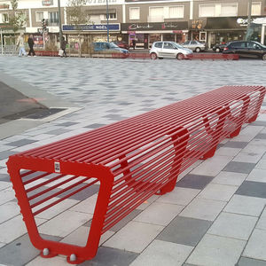 contemporary public bench