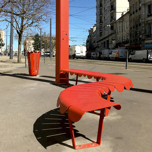contemporary public bench
