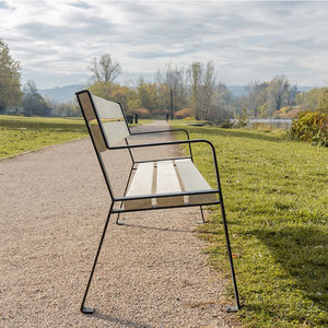 contemporary public bench
